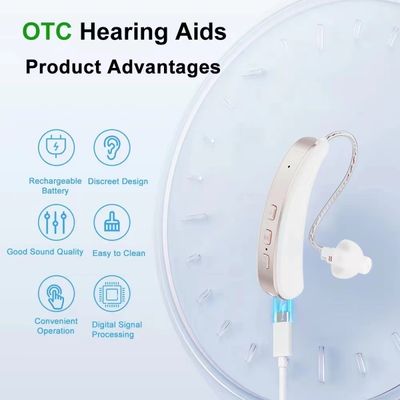 ミニ充電可能な補聴器 騒音消去と鳴き声抑制