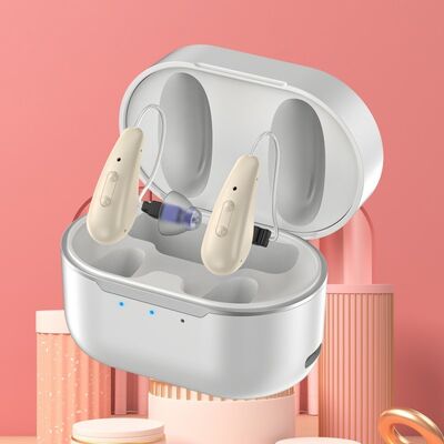 BTE CIC 充電式補聴器 タッチ誘導式 小型補聴器 ワイヤレス・長寿命バッテリー設計