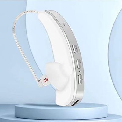 自動ノイズキャンセリング付きの再充電可能な無線補聴器