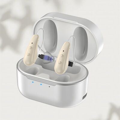 聴覚障害者増幅器 聴覚能力を向上させるための調整可能な音量制御とオーディオを持つ携帯音声増幅器